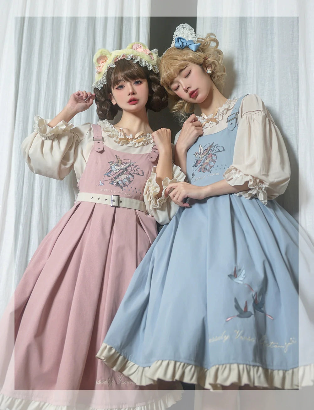 Flying Bird - Plus Size Elegant Lolita JSK Dress With Bird Embroidery - image 9