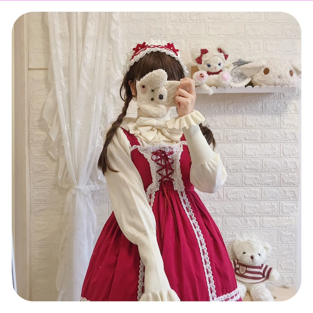 Sweet Lolita Woolen Sweater Multicolors - image 22