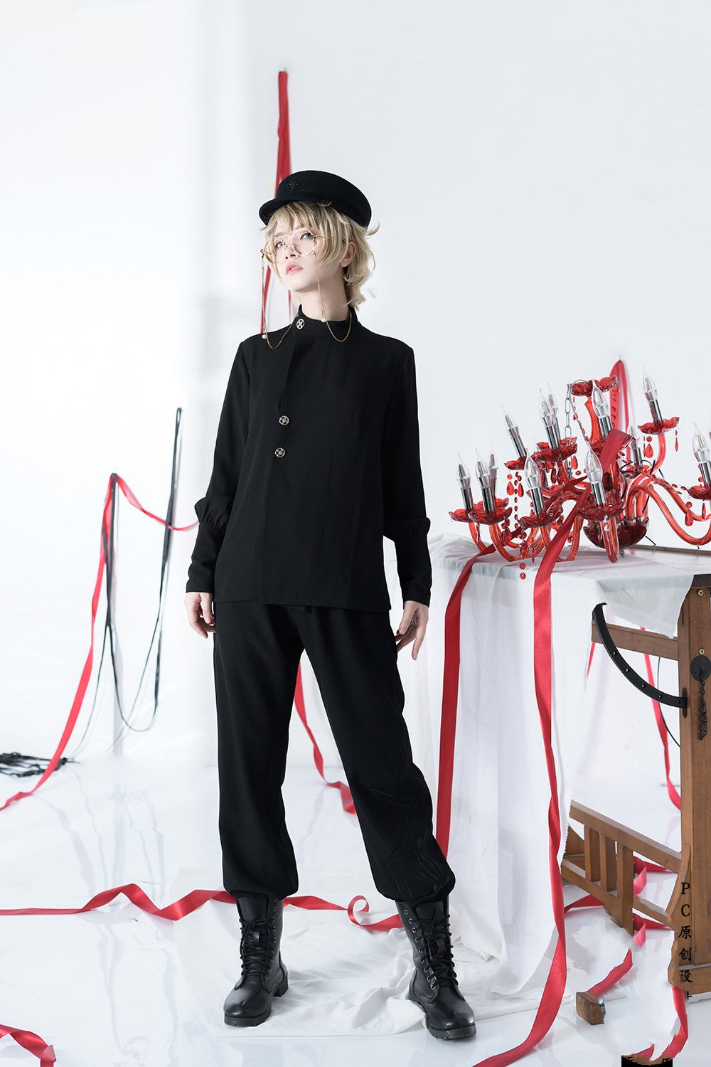 The Stars Change - Ouji Lolita Embroidery Brolita Trousers - image 10