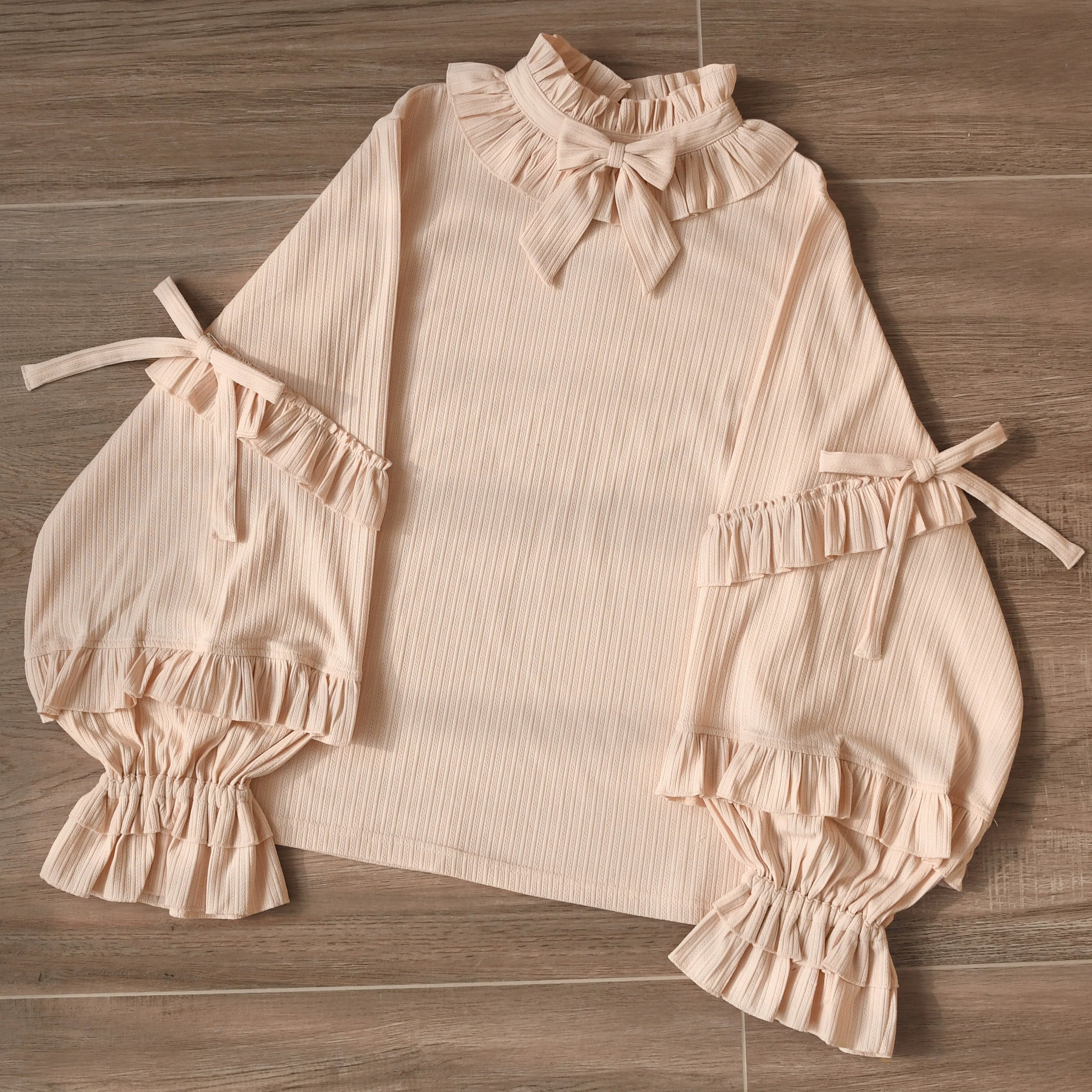 First Snow - Sweet Lolita Sweater Winter Puff Sleeve Knitting Innerwear - image 56