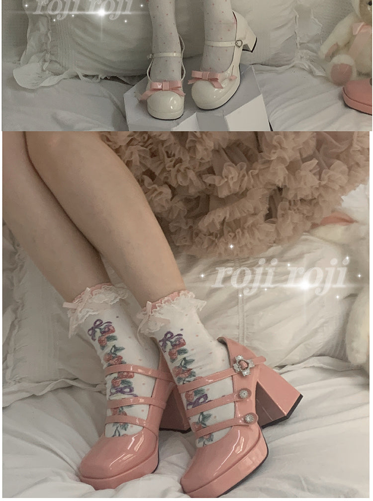 Autumn Sweet Lolita Cotton Thigh-high Socks - image 15