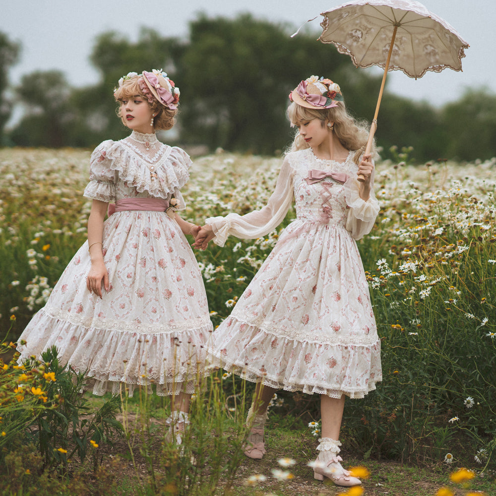 Woody Rose - Elegant Floral Lolita JSK Dress - image 1