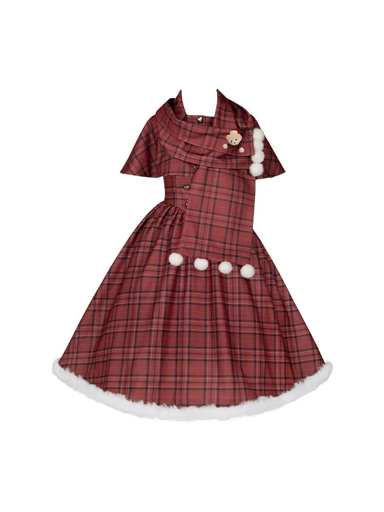Wish Date - Twins Lolita Fishbone Bust-supporting JSK Winter Scarf-Cape and Accessories - image 23