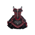 Dark Bat Motion - Gothic Lolita JSK Black Red Goth JSK Dress - image 9