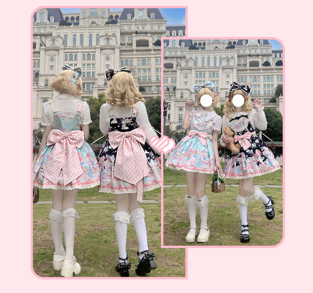 Puppy Parks - Sweet Lolita Kawaii Puppy Lolita Salopette - image 3