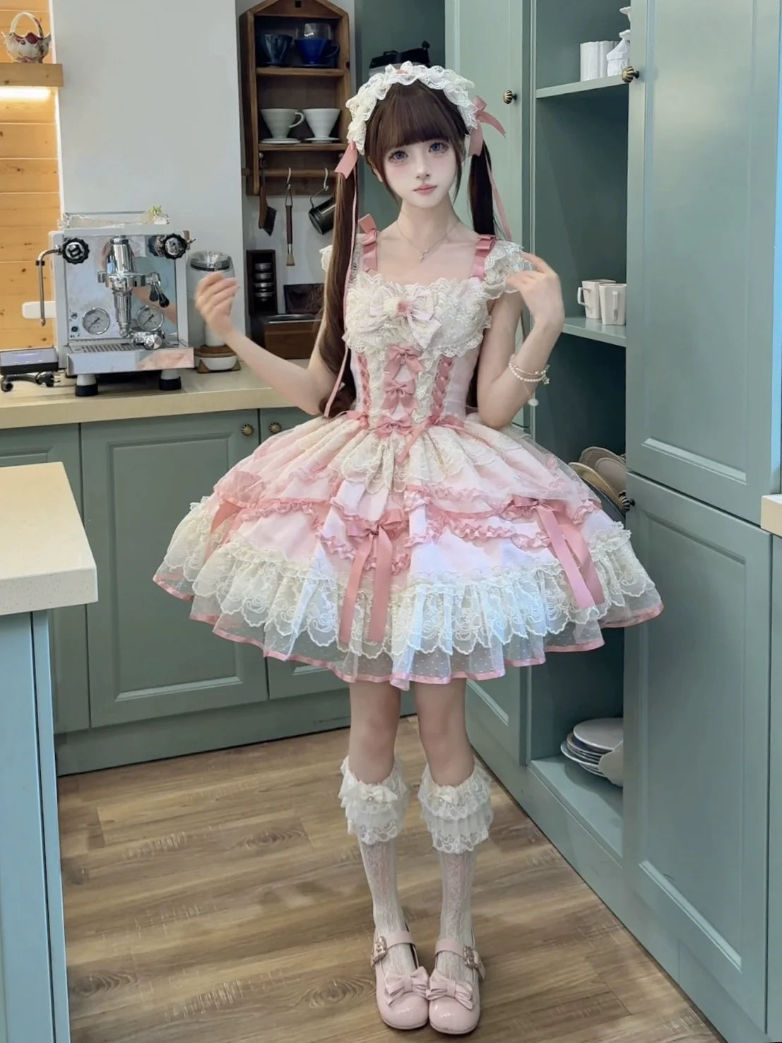 Dreamy Butterfly - Ballet-style Sweet Lolita JSK Dress With Large Bow Trailing - image 11