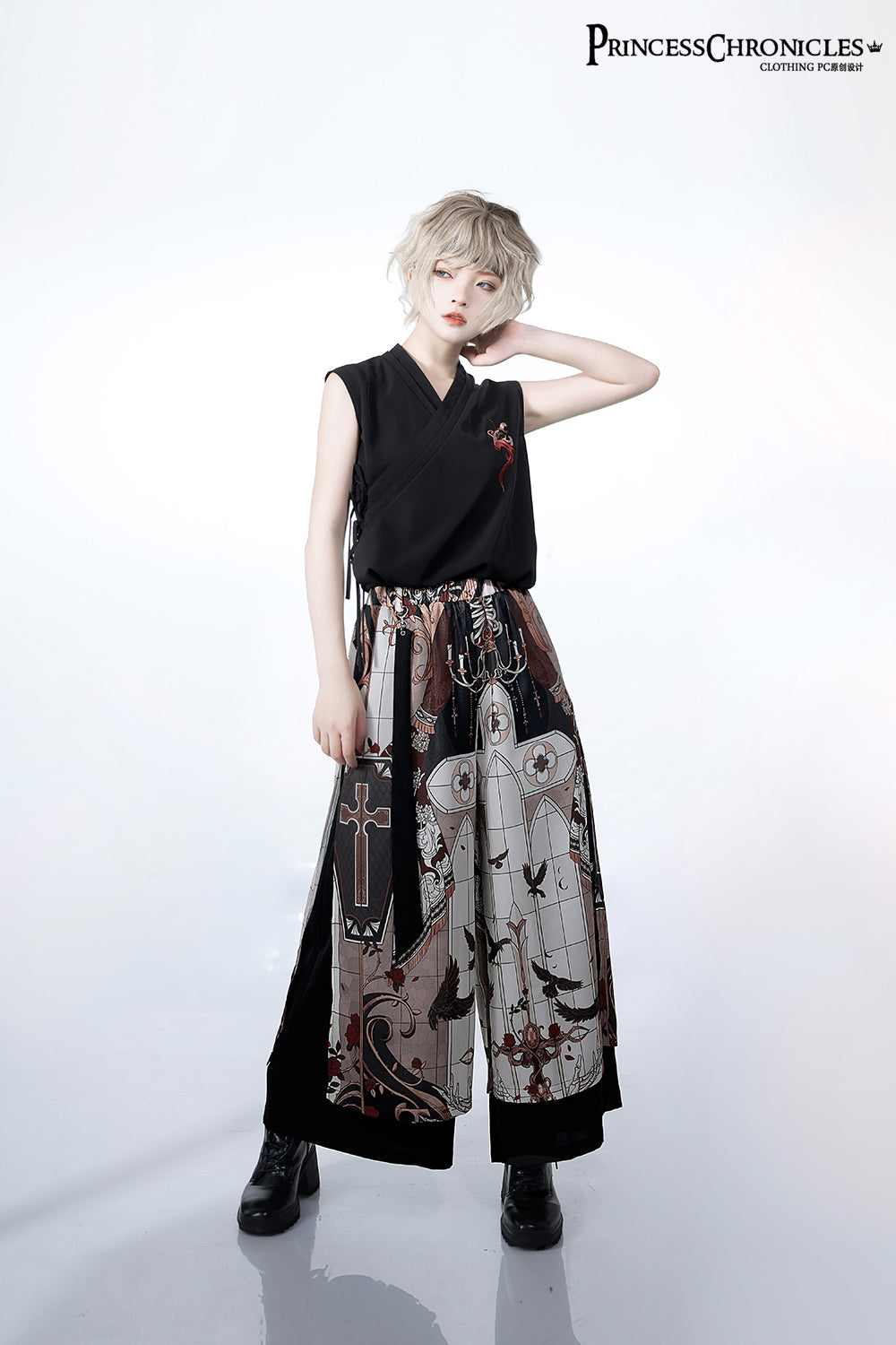 Night Instructions Printed Ouji Trousers - image 1