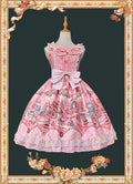 Candy House - Old School Lolita Cake Print JSK Dress, Side Zipper and Accessories - image 4