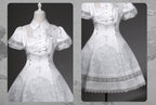 White Classic Lolita Printed OP Dress with Cross - image 8