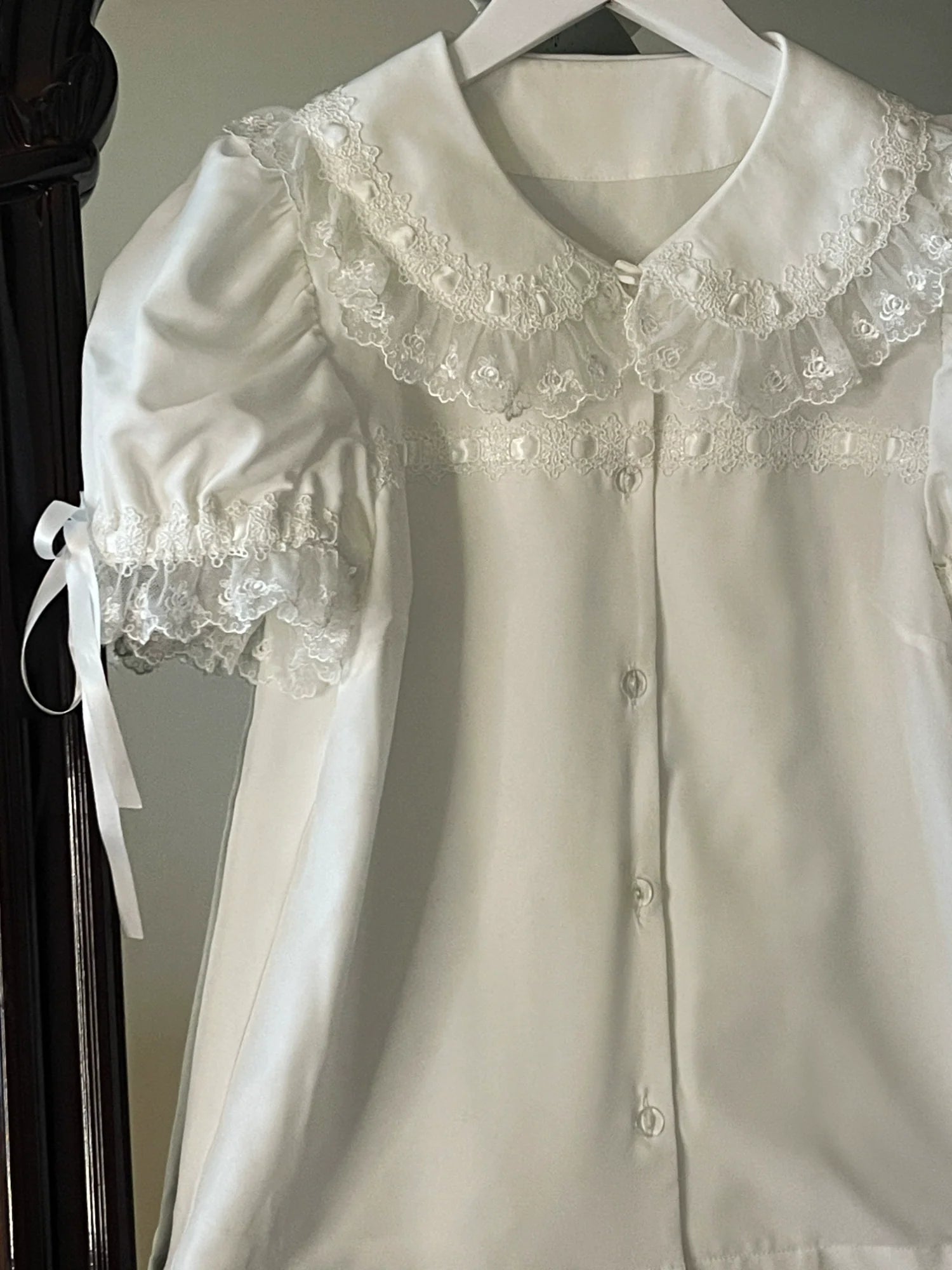 Love Descends - Wedding Lolita JSK Dress, White Blouse and Accessories - image 35