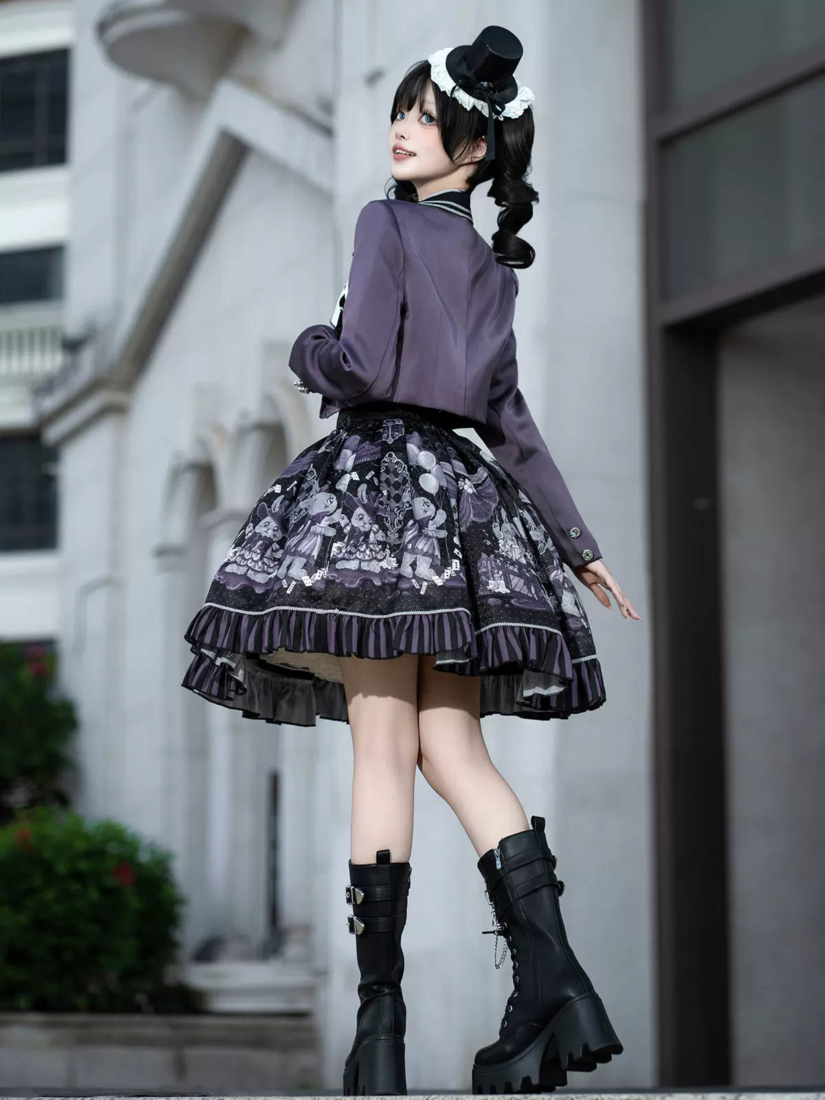 Magic Troupe - Gothic Lolita Outfit, Bunny Printed Skirt - image 2
