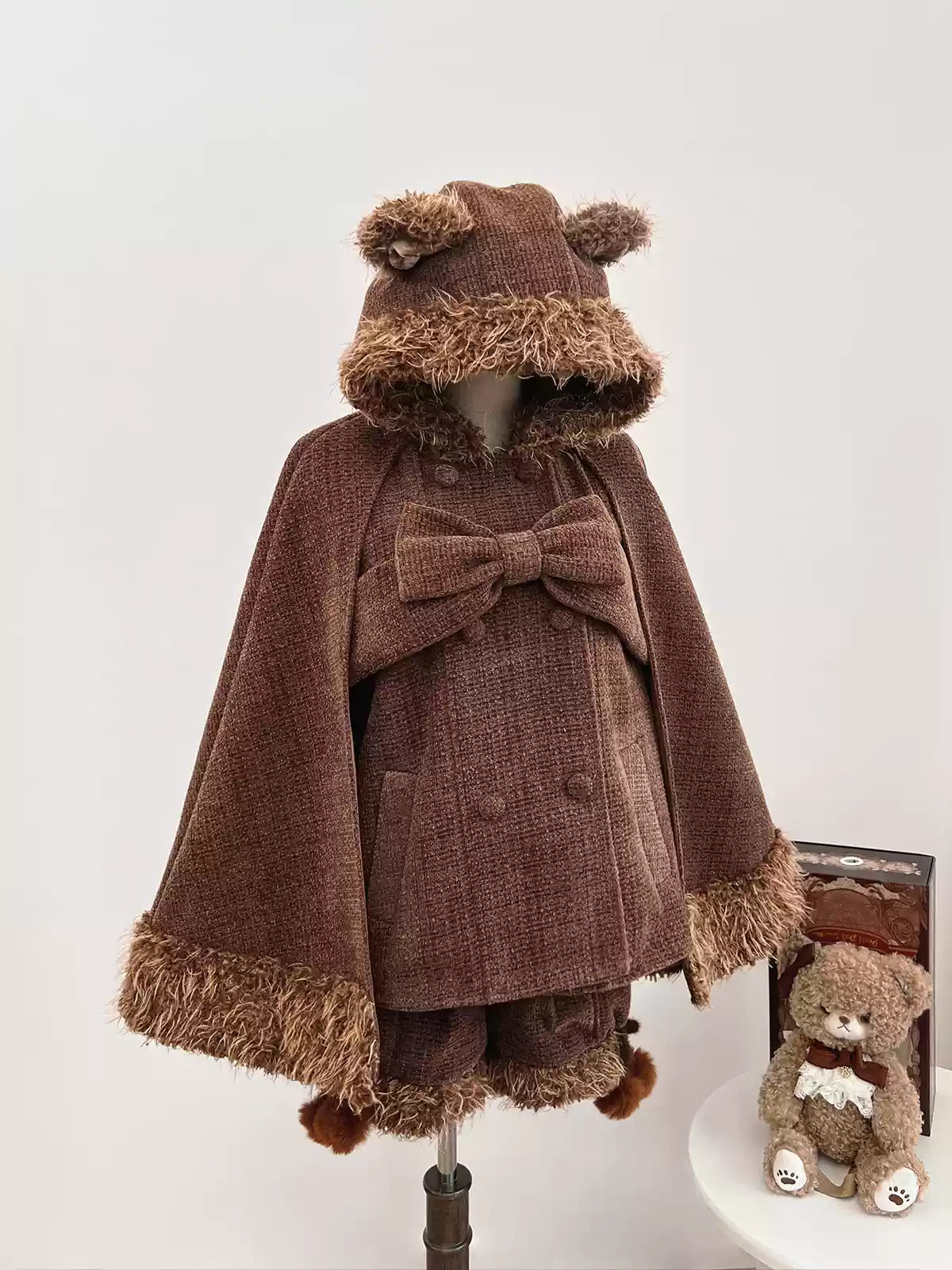 Rabbit & Bear - Winter Kawaii Lolita Cape and Shorts - image 24