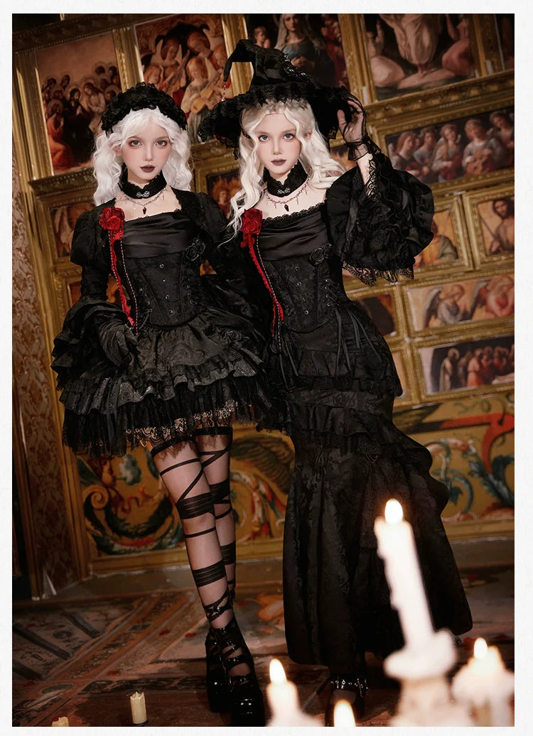 Twilight Witch-Inspired Black Gothic Lolita Skirt Set - image 2