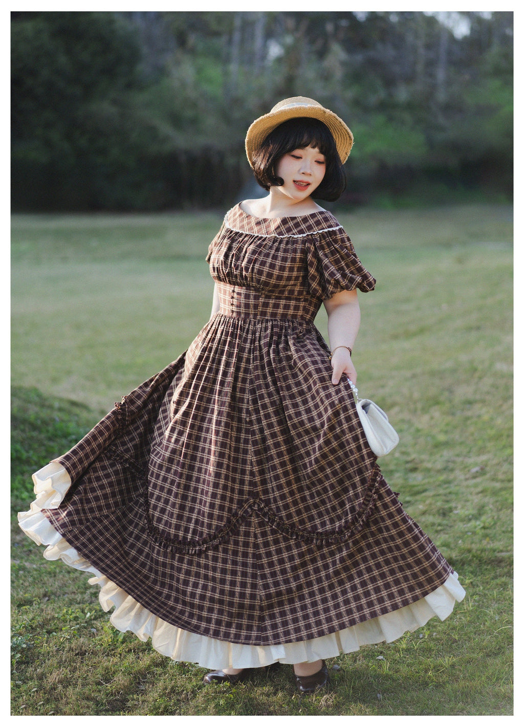 Forest Picnic - Classic Lolita OP Dress with Off-Shoulder and Lifting Hem - image 18