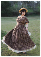 Forest Picnic - Classic Lolita OP Dress with Off-Shoulder and Lifting Hem - image 18