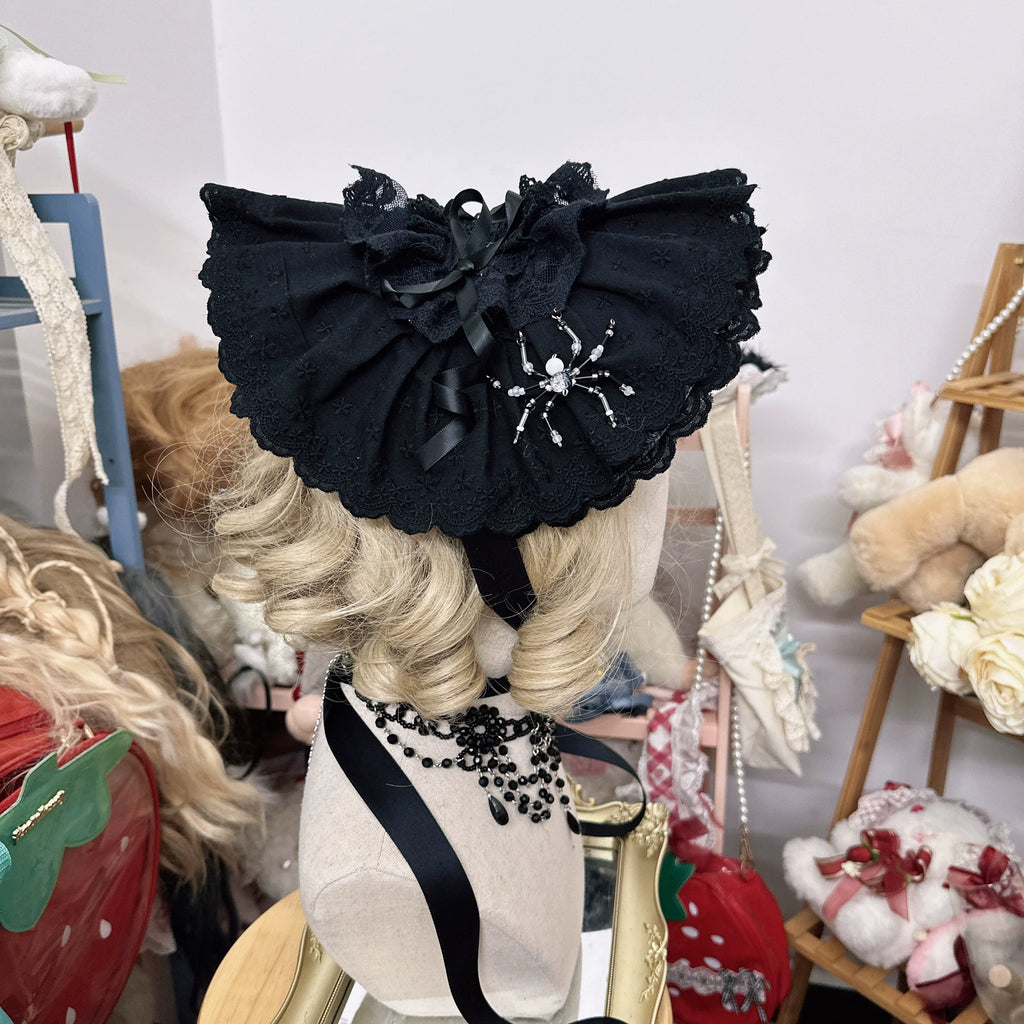 Gothic Lolita Bonnet Pure Cotton Hat Collection - image 2