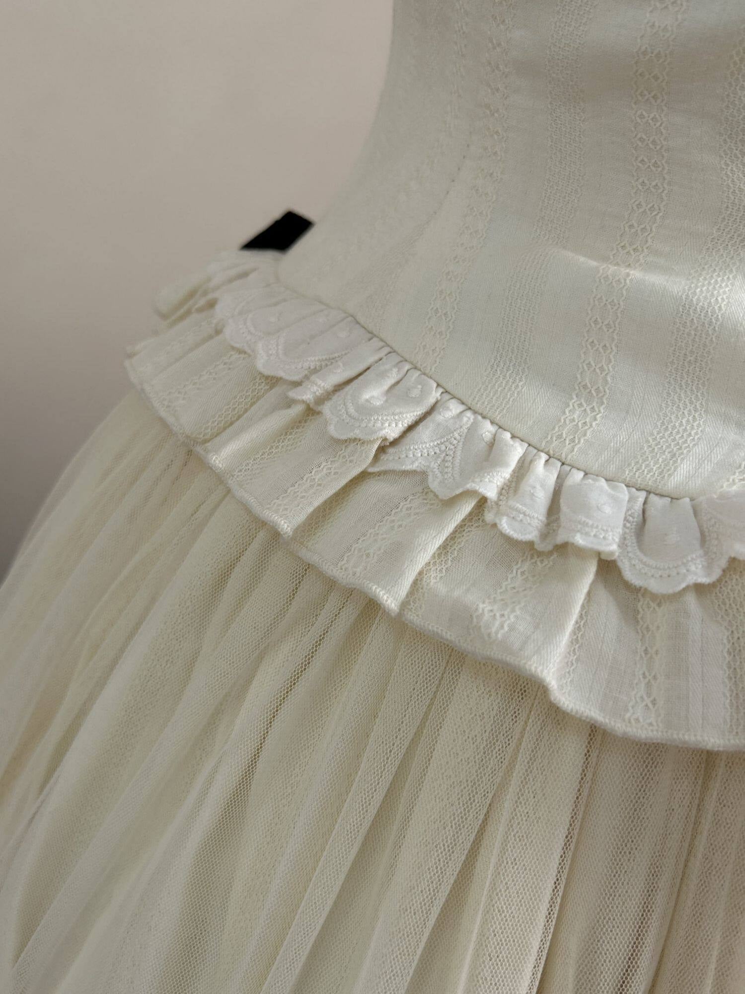 Letter from London White Newspaper Print Classic Lolita JSK Dress - image 4
