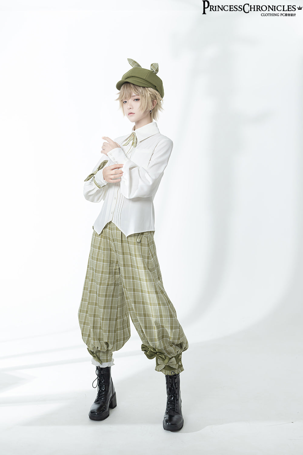 Secret Morning Paper - Ouji Lolita Shirt, Matcha Green Capri Pants Collection - image 22