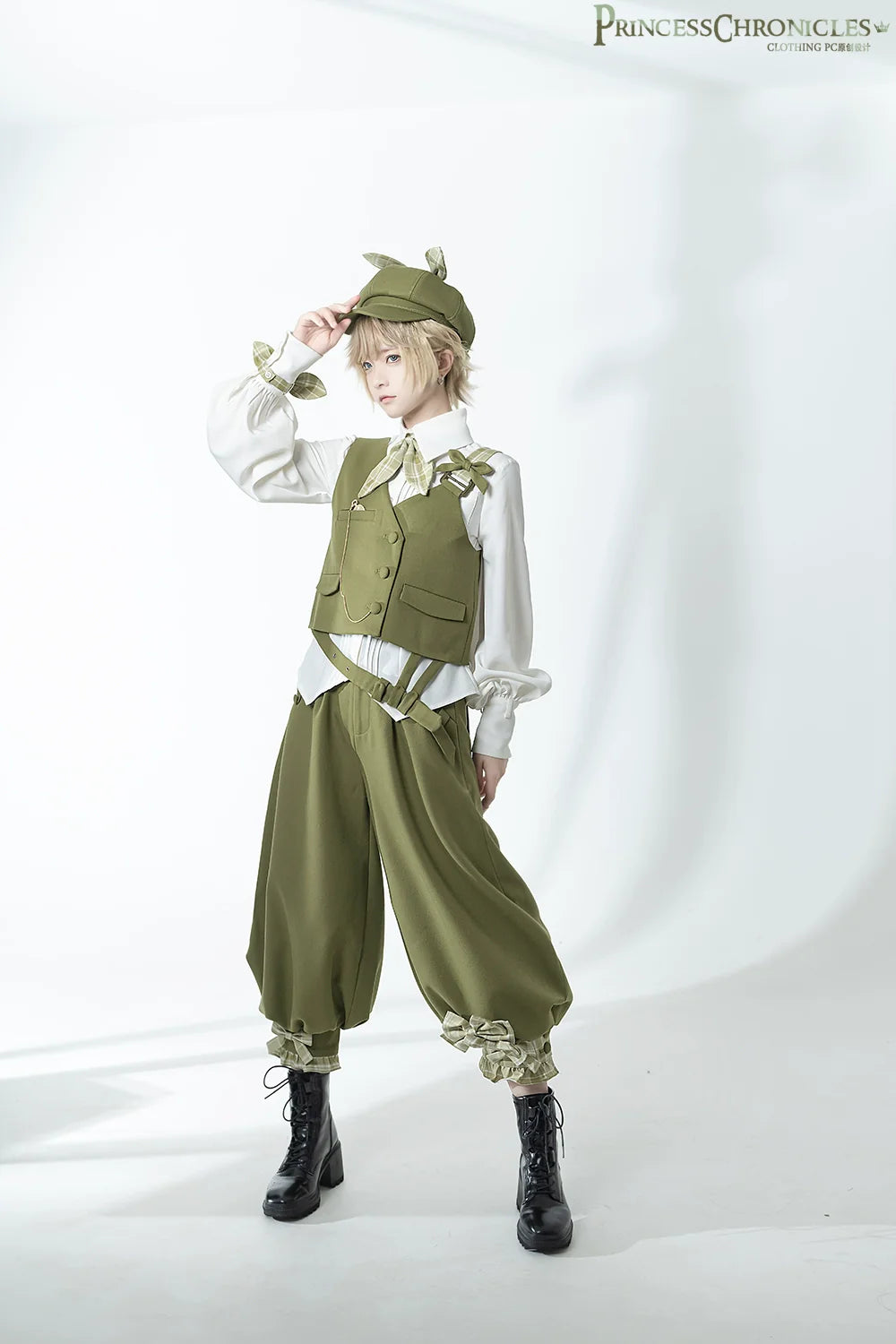 Secret Morning Paper - Ouji Lolita Shirt, Matcha Green Capri Pants Collection - image 21