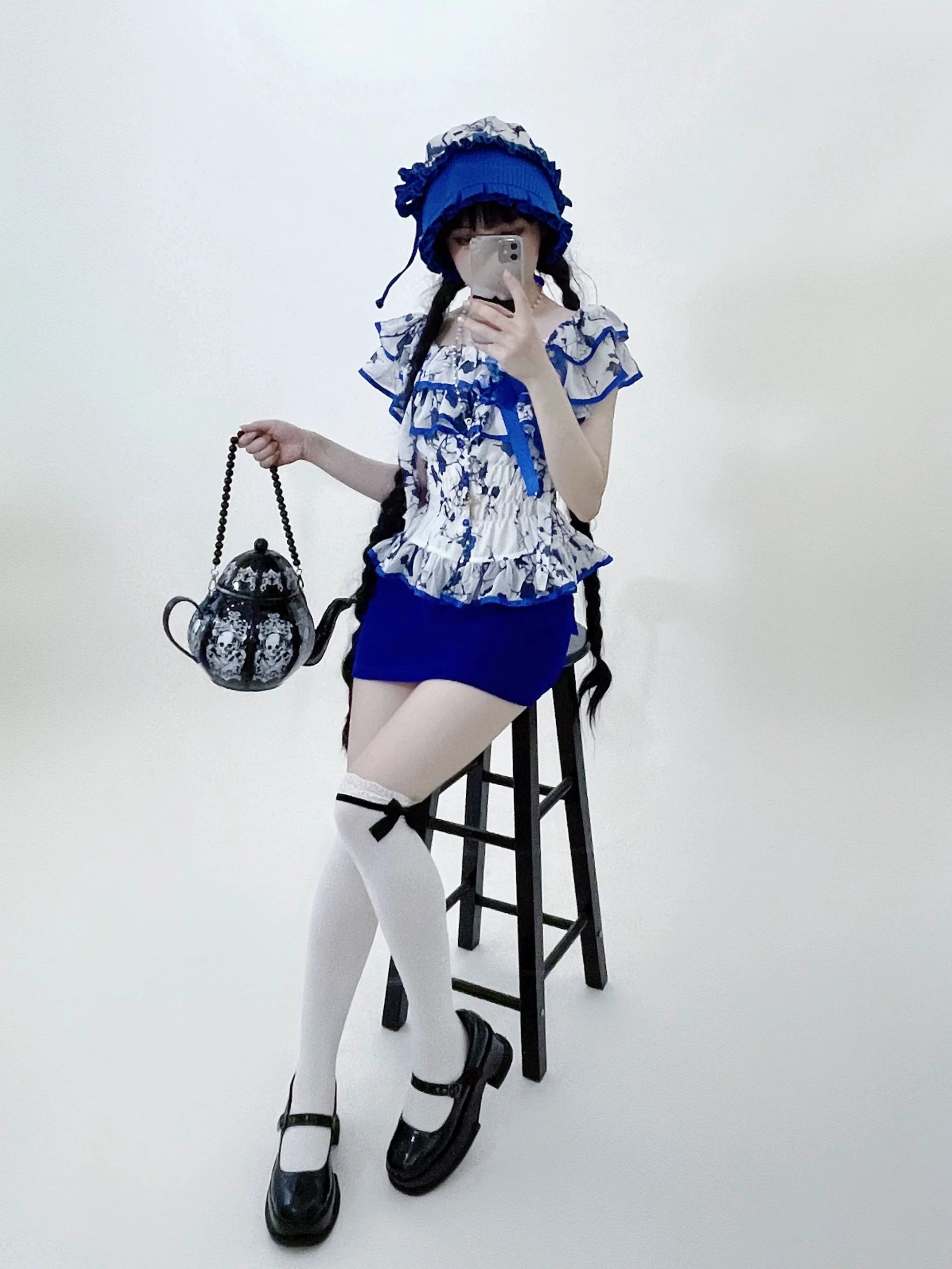 Thorned Rose Gothic Lolita Blouse and Skirt Set - image 7