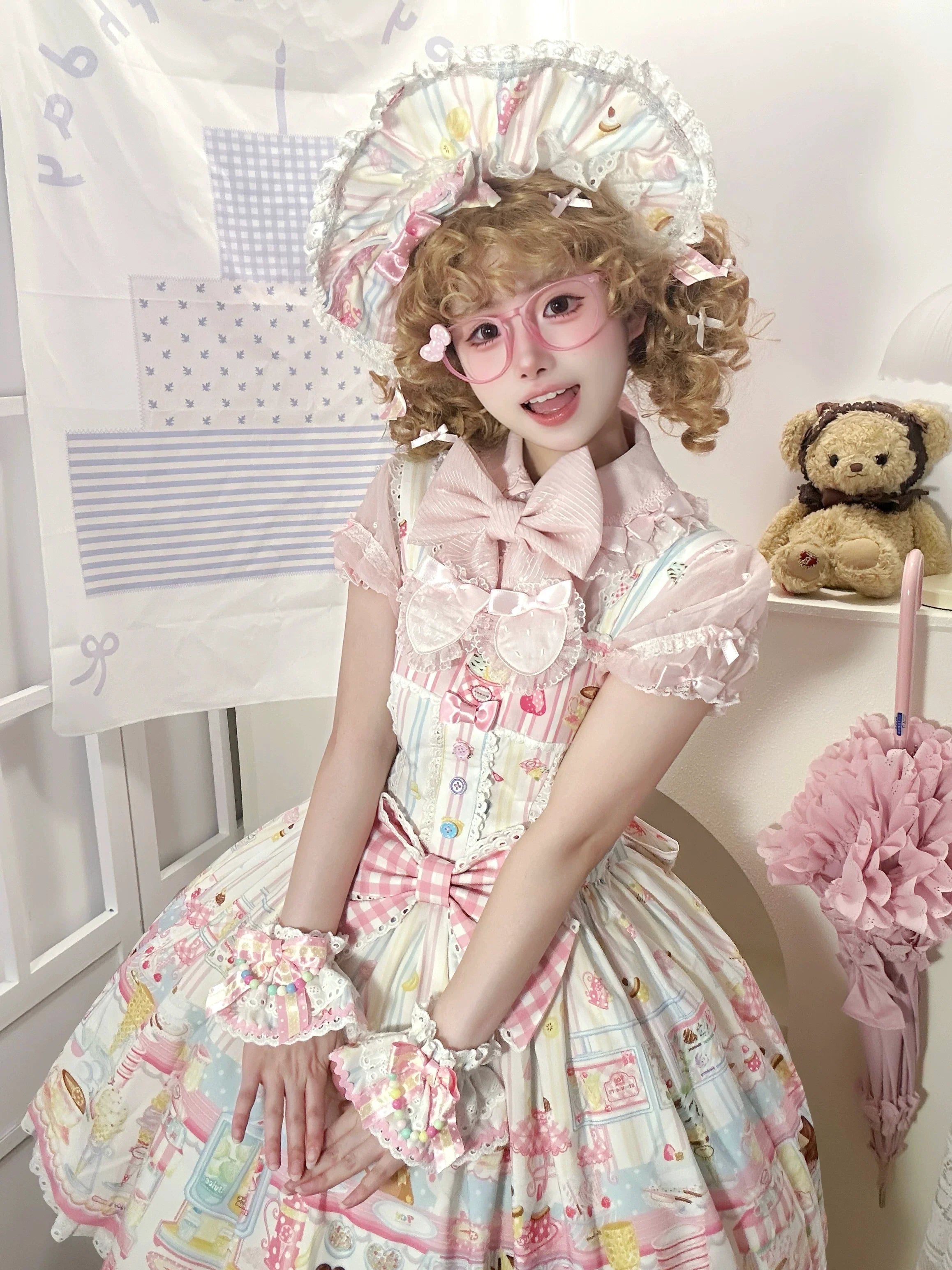 Summer Ice Cream Tale - Old School Lolita Ice Cream Printed OP & JSK Dress - image 4