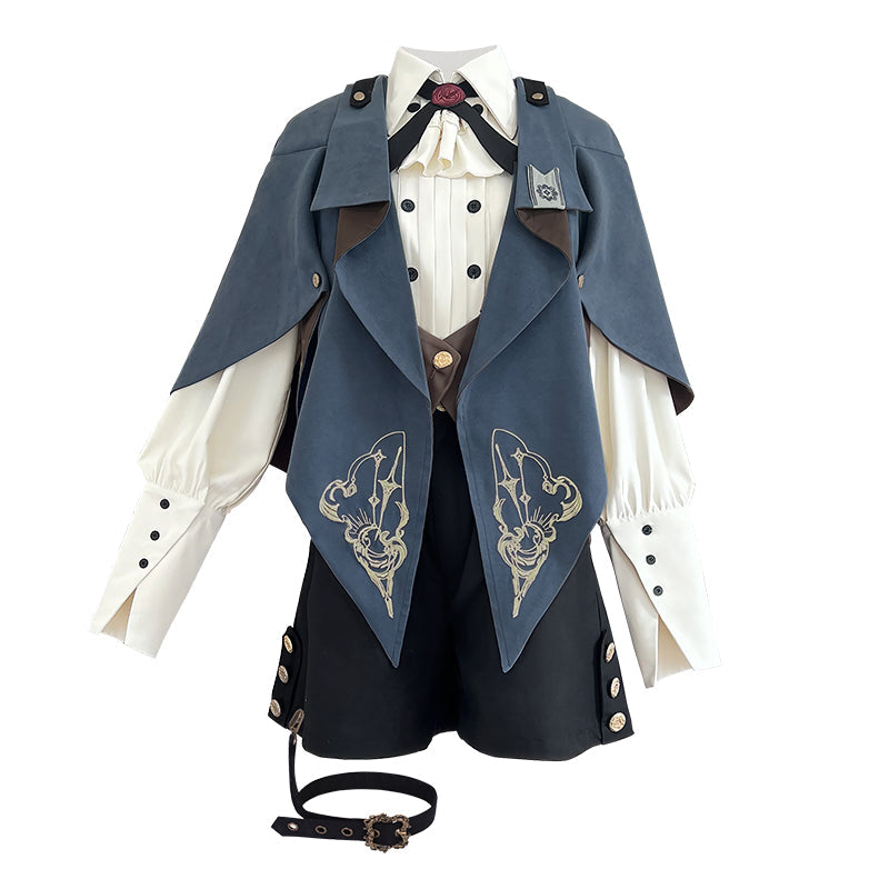 Narrative Poem - Ouji Lolita Shorts Suit with Shirt Cape and Vest - image 2
