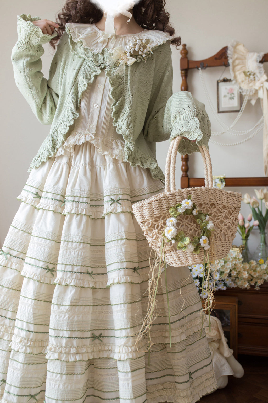 Nainai - Vintage Lolita Knitted Cardigan - image 15