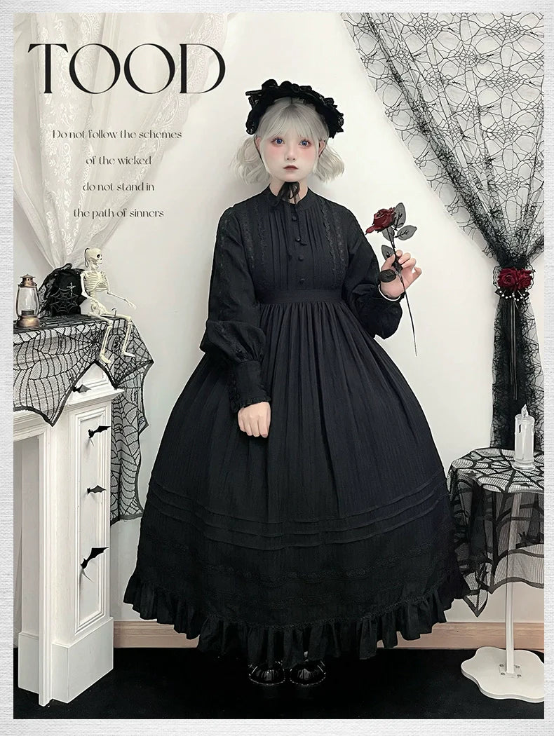 A Quiet Place - Nun Style Gothic Lolita OP Dress - image 13