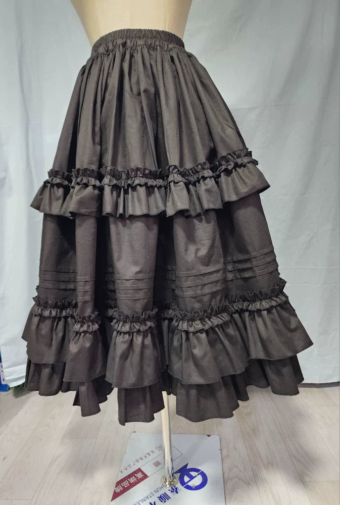 Ruffled-Hem Cotton Lolita Petticoat, 60–80cm - image 1
