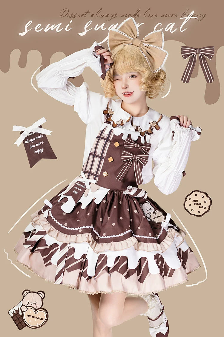Chocolate Milk Pie - Sweet Lolita JSK Dress Summer Salopette - image 1
