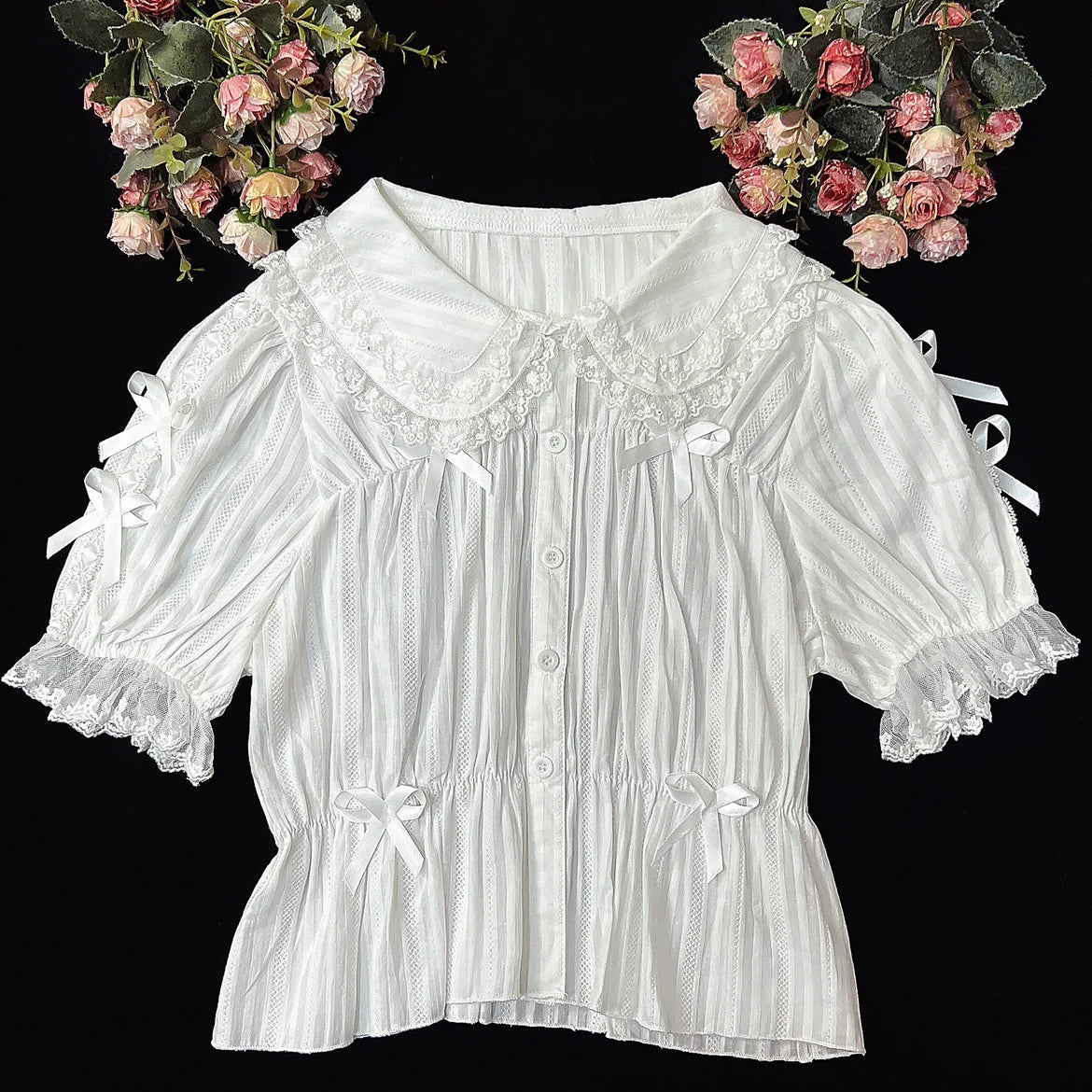 Sweet Lolita Doll Collar High-Waisted Blouse - image 16
