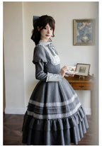 Reminisce - Pile Classic Lolita Dress, Detachable Cape and Accessories - image 16