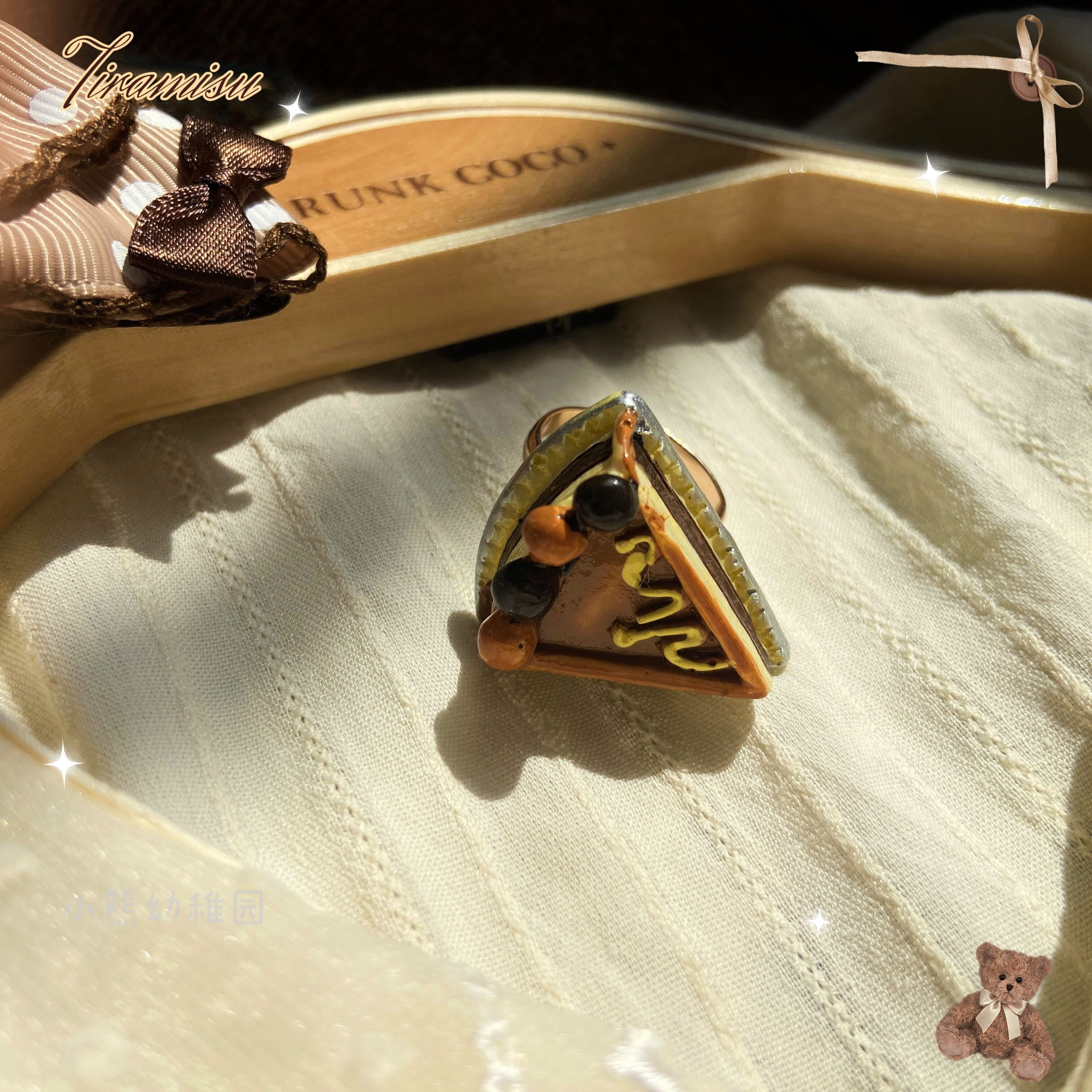 Augustina - Kawaii Lolita Chocolate Paired Brooch and Hair Clip - image 7