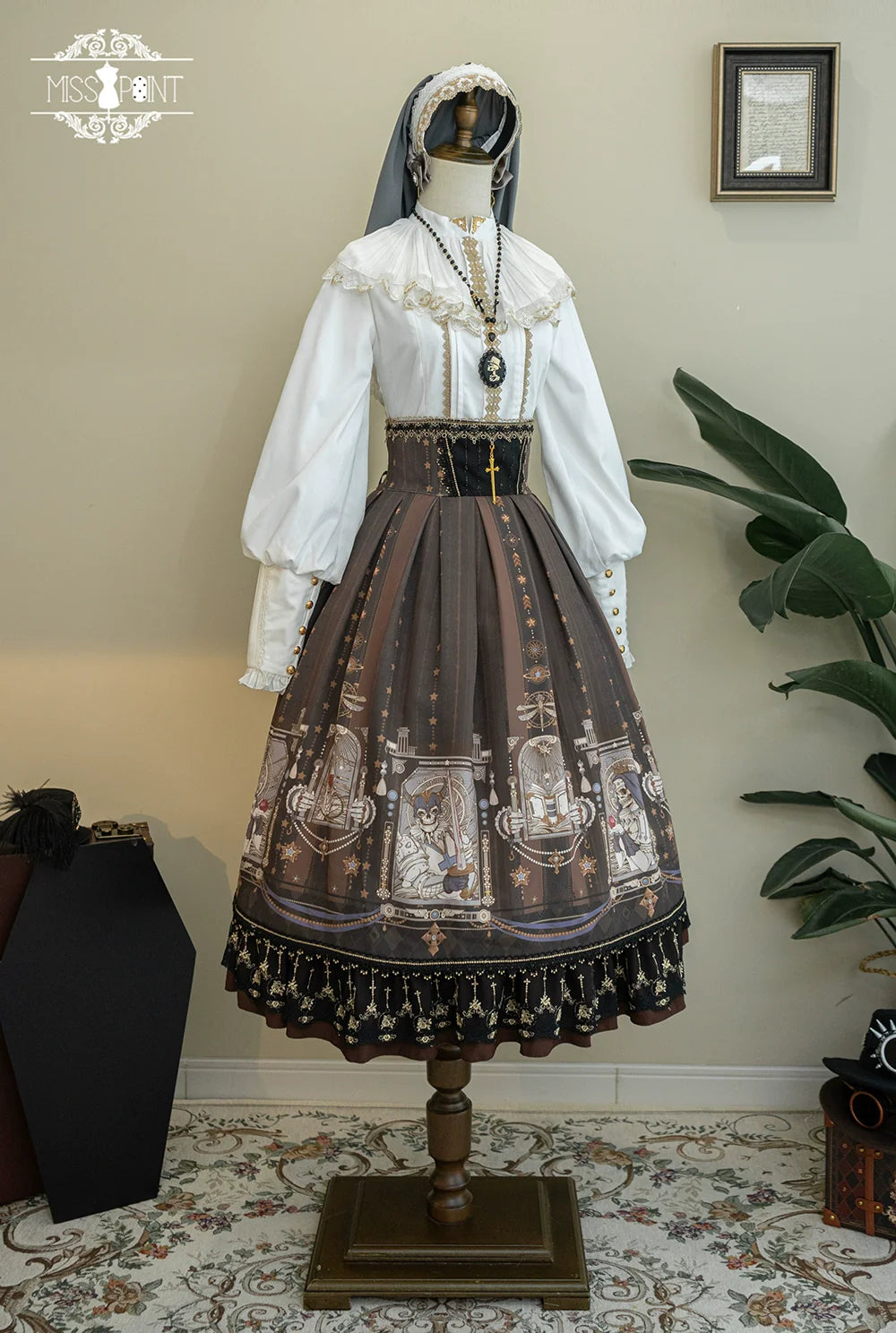 Demon Hunting Notes - Fishbone Gothic Lolita Skirt - image 53
