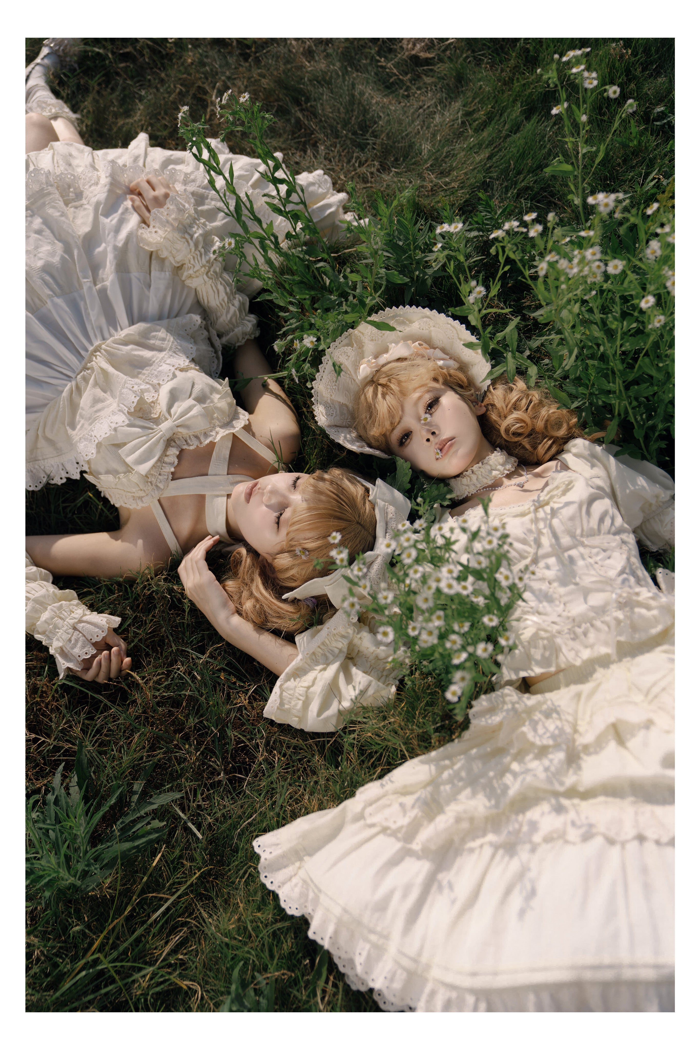 Miss Flora - Cotton Sweet Lolita Dress Set Doll-like OP and JSK - image 8