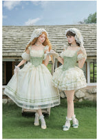 Unfailing - Classic Lolita Bow Jacquard Corset JSK Dress - image 24