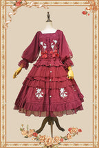 Melaleuca Lily - Embroidery Country Lolita Blouse and Skirt and Accessories - image 25