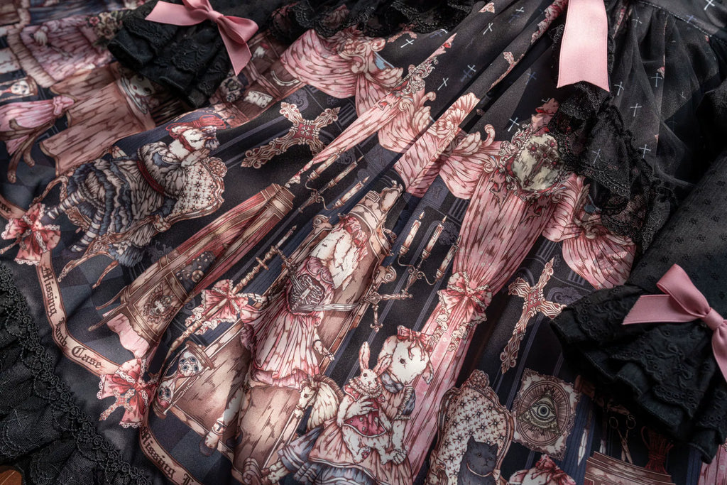 Missing Lamb Case - Gothic Lolita Dress Set with Sheep Prints - image 70