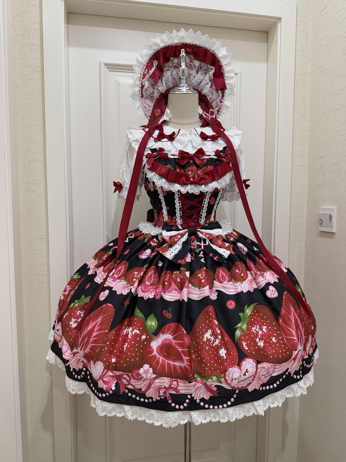 Strawberry Tale Sweet Lolita Strawberry Print JSK - image 24
