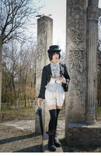 Gothic Lolita Black Cropped Cardigan Jacket - image 3
