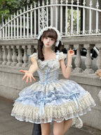 Dreamy Butterfly - Ballet-style Sweet Lolita JSK Dress With Large Bow Trailing - image 15
