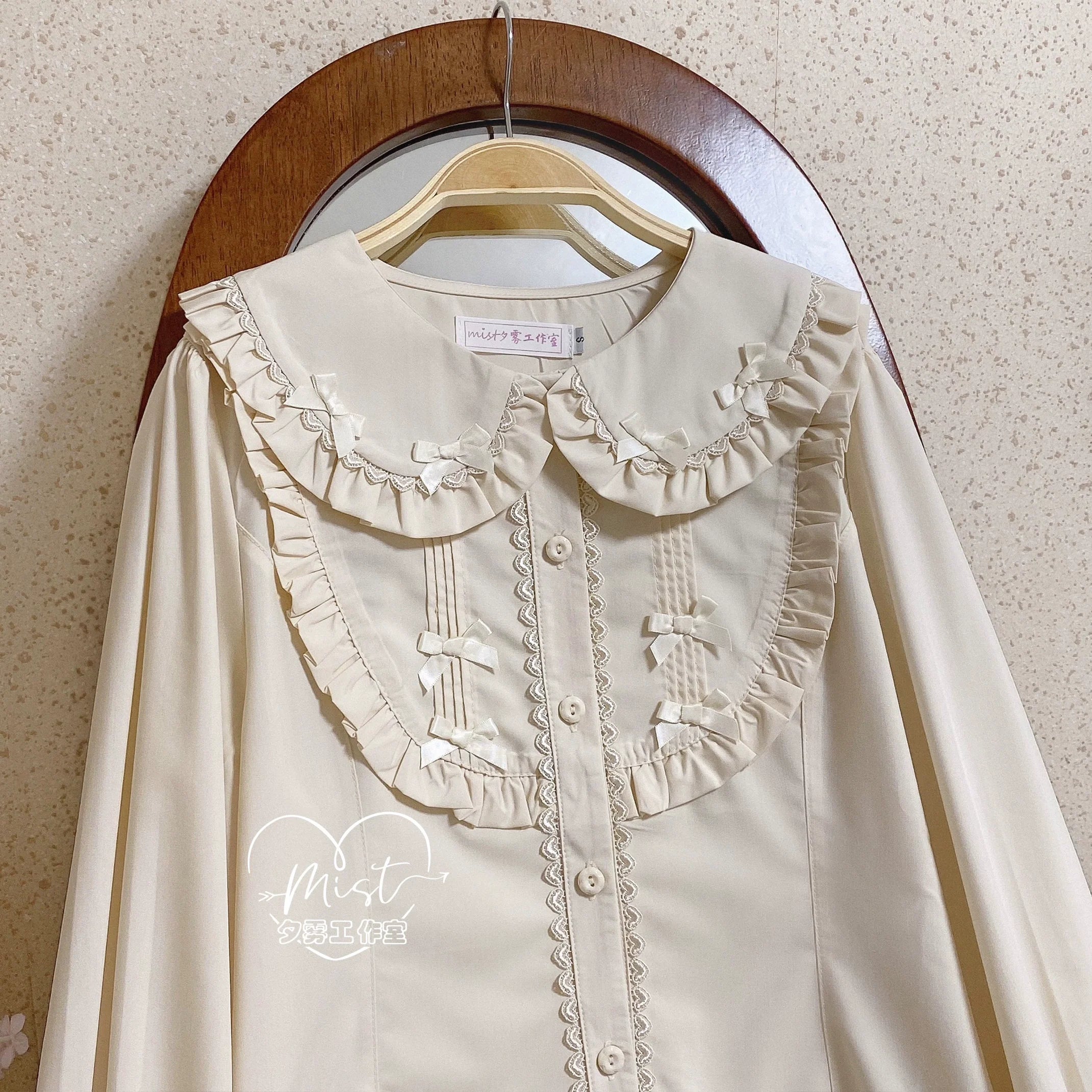 Sweet Lolita Blouse Doll Collar Shirt with Bubble Sleeves - image 31