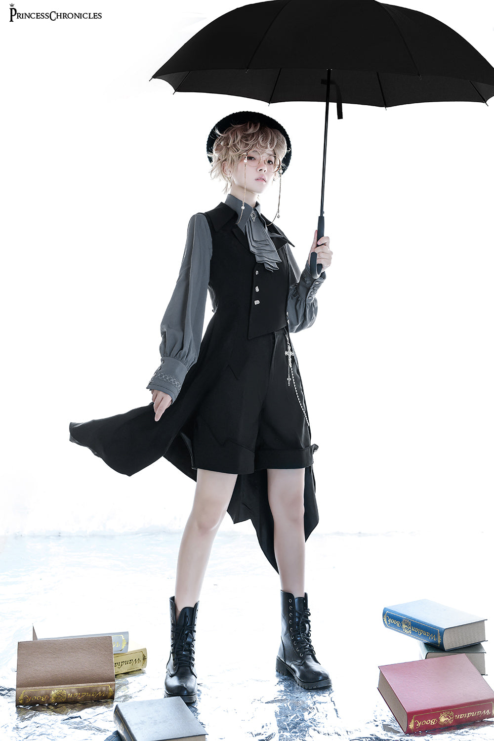 Red Shadow - Irregular Ouji Lolita Prince Vest - image 10
