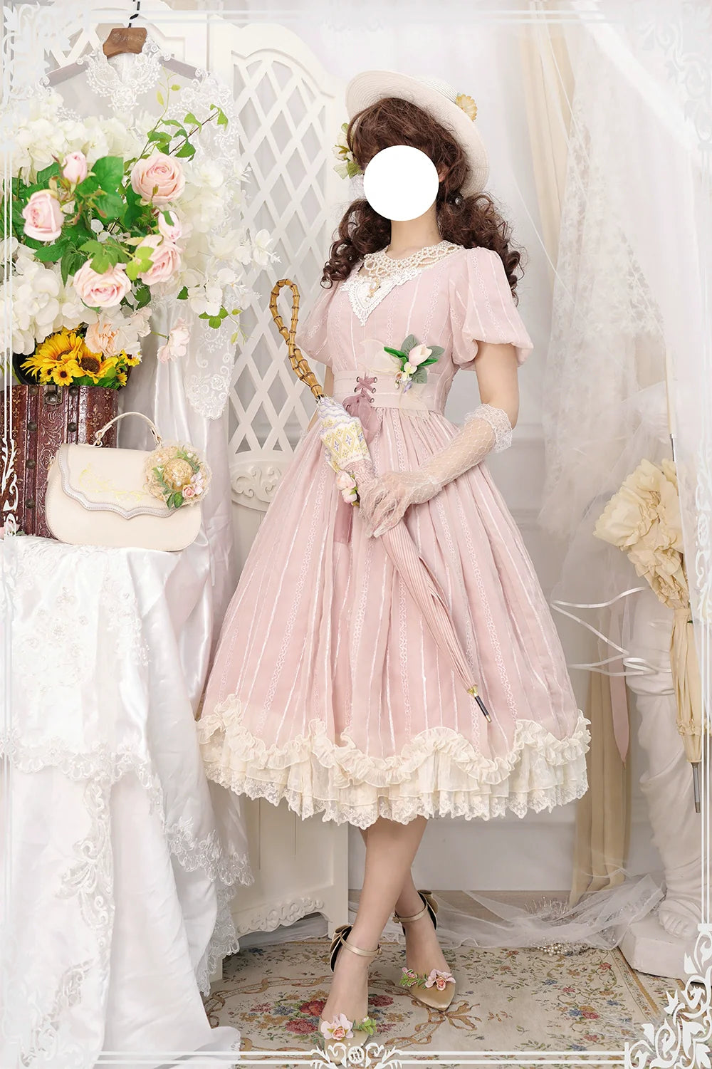 Tulip - Classic Lolita Short Sleeve OP Dress - image 1