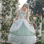Toting Basil Plus Size Wedding Lolita Green Bridal JSK - image 8