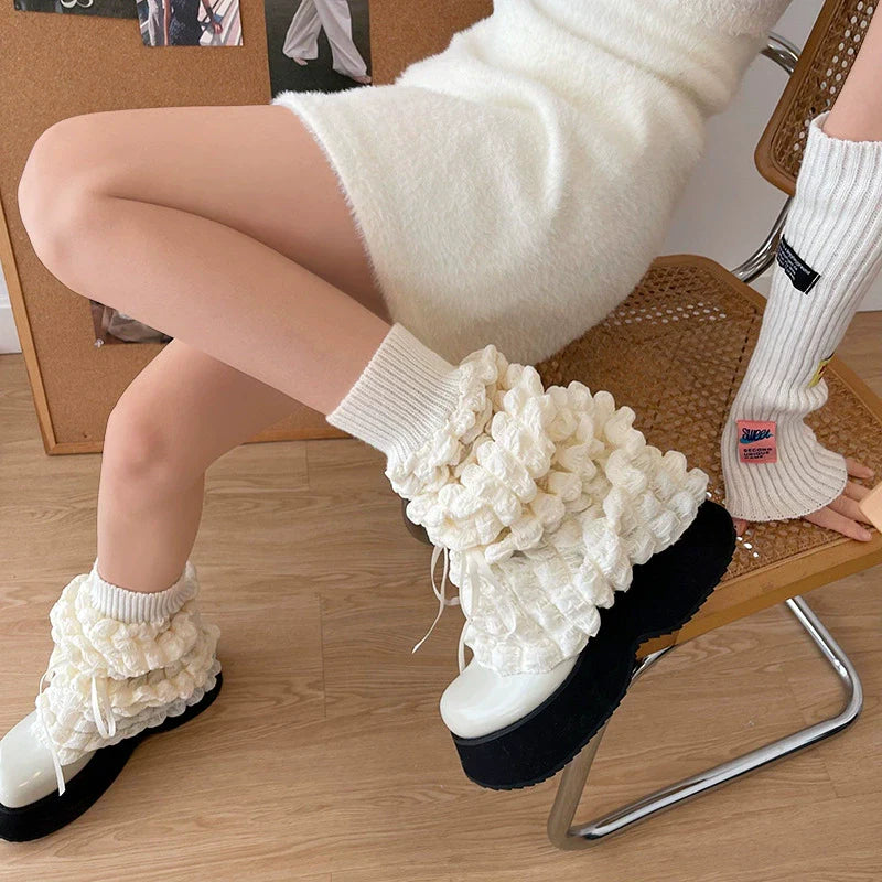 Ribbon Bow Lolita Calf Socks and Sock Covers Collection - image 14