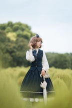 Rose Doll - Elegant Lolita Striped Fishbone Skirt - image 23