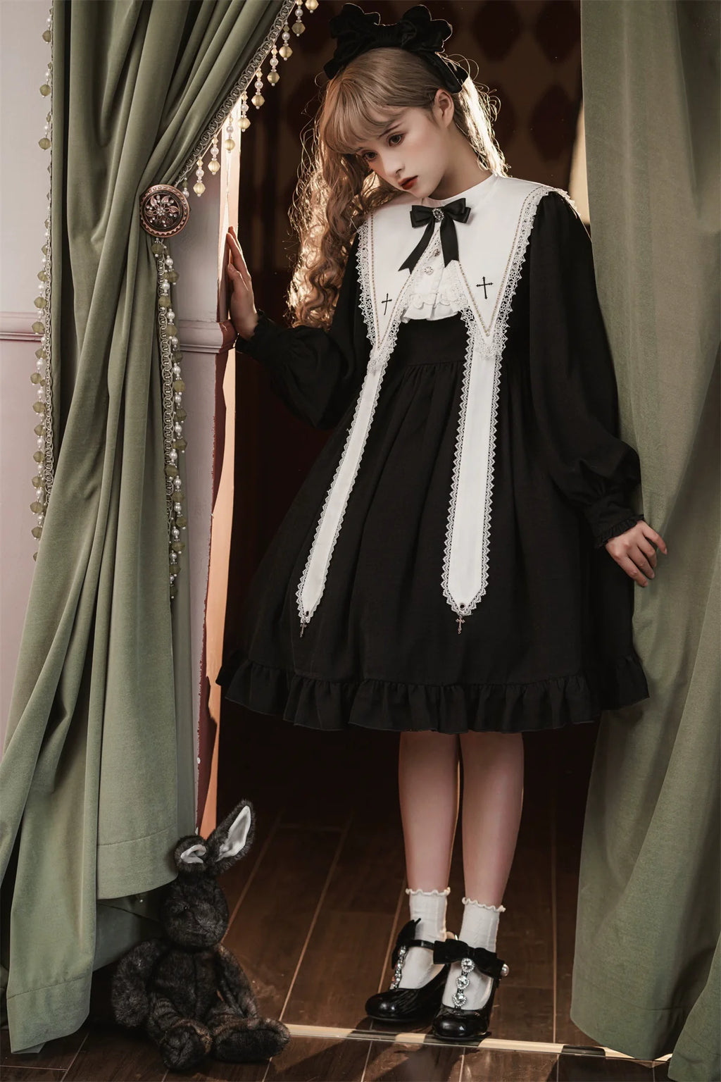 Black Nun - Gothic Lolita OP Dress - image 16