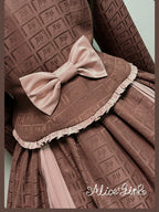 Bear Chocolate Slab - Classic Lolita Pleated JSK & SK Dress, Side Zipper - image 34