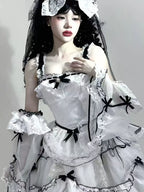 Layered Poem Wedding Sweet Plus Size Lolita JSK Dress Set - image 15
